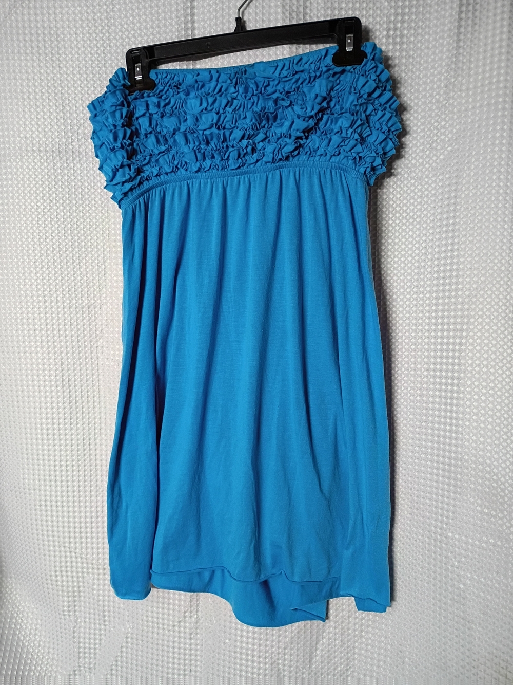 Ingear Strapless Ruffled Bodice Dress in Bright Blue